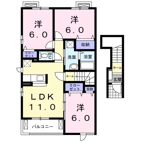 ベルファミーユ 201号室 間取り