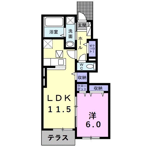 ウィンディア 102号室 間取り