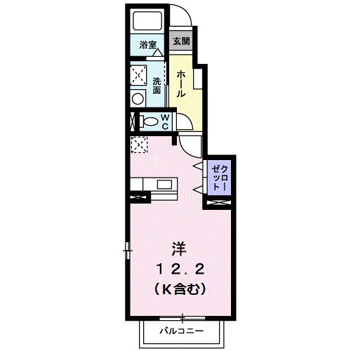 ノヴェール新幸　Ｂ 103号室 間取り