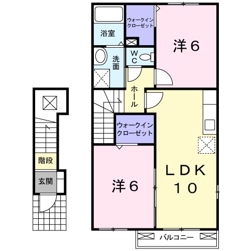 グラン・すずかぜの丘Ａ 203号室 間取り