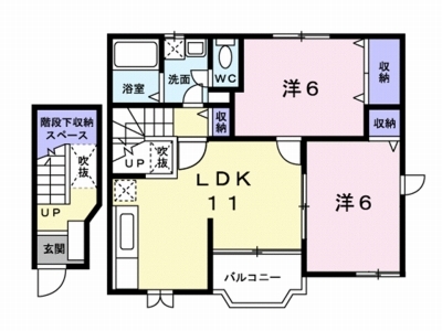サンパティーク 203号室 間取り