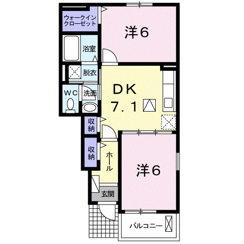 パークサイド椿 103号室 間取り