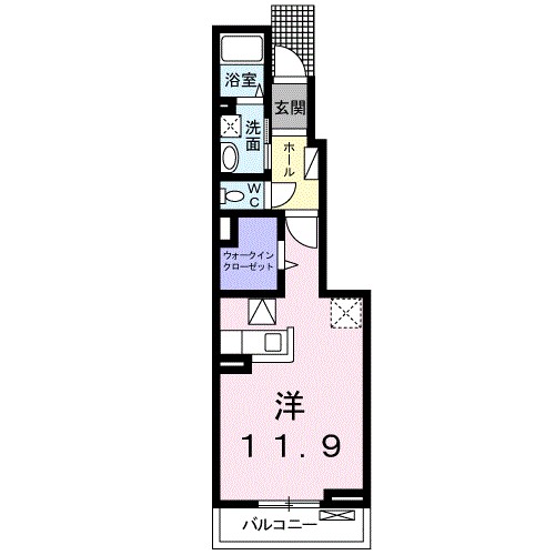 パサージュ南斎院 105号室 間取り