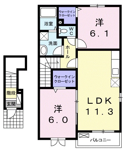 アウローラ　ヌフⅠ 203号室 間取り