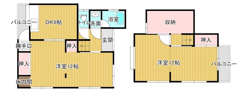 古川北Ⅰ貸家 間取り