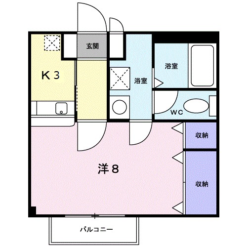 アヴェニュー・馬越 102号室 間取り