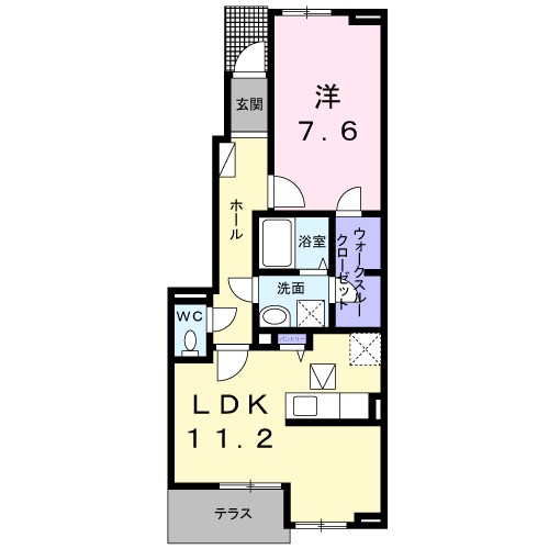 アーク・ガーデンＢ 102号室 間取り