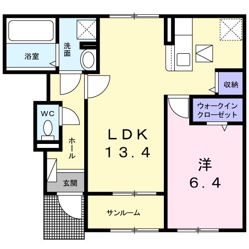 アルゴカミーノ 102号室 間取り