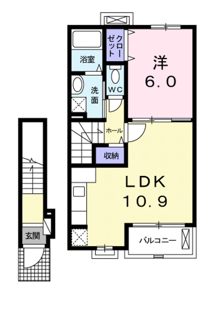 スプレンデール　Ⅰ 203号室 間取り