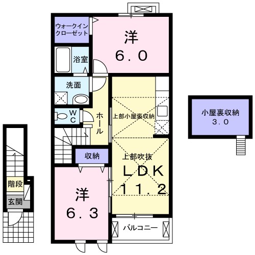 メゾン　シャルマン　Ｂ 202号室 間取り