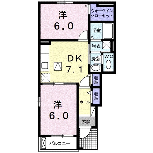 ブルージュ　Ａ 101号室 間取り