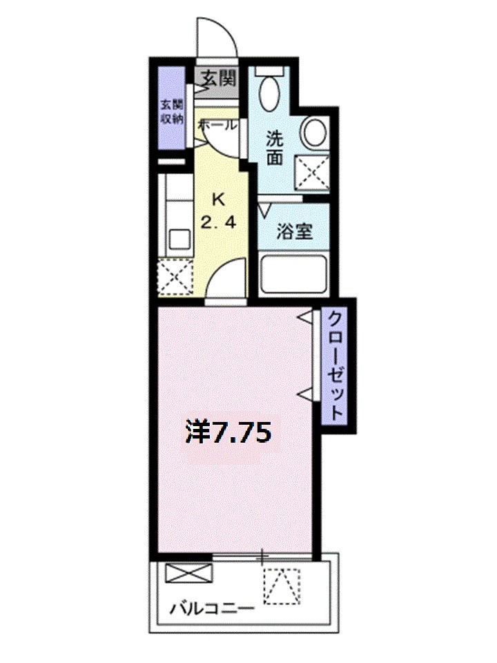 アプレザンレーヴ 202号室 間取り