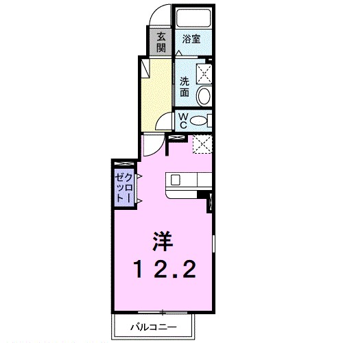 カルム　サンリットＡ　Ⅰ 101号室 間取り