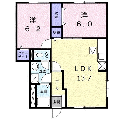 ハイツプレアリー 105号室 間取り