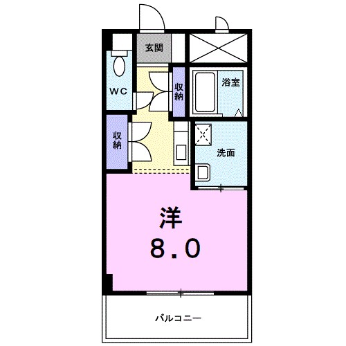 明山 304号室 間取り