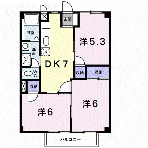 グリーンアビタシオン 203号室 間取り