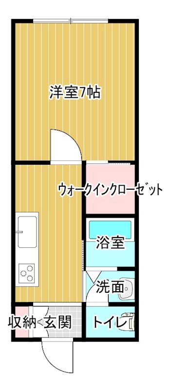 VEGA　Ⅱ 107号室 間取り