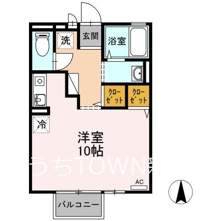 カームハイツ 205号室 間取り