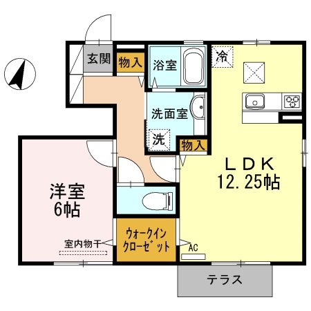 ル・トワヴェール 102号室 間取り