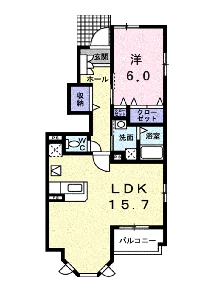 サンリット・ベル 101号室 間取り