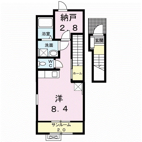 アクティブシティ 202号室 間取り
