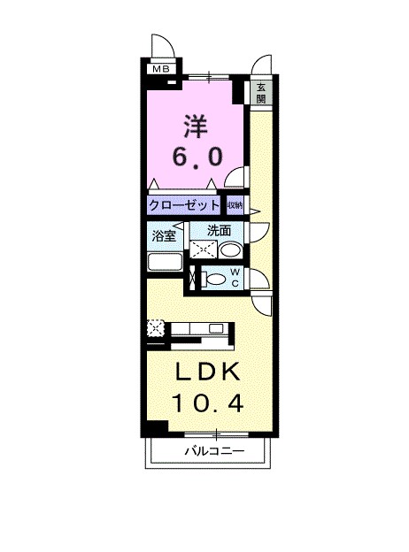 トーラス 105号室 間取り