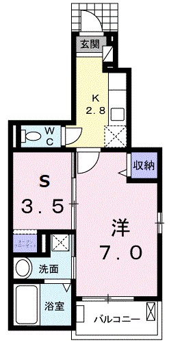 サンリットＫⅡ 101号室 間取り