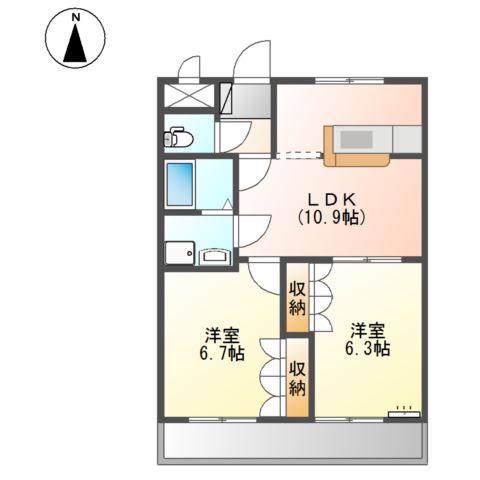 フィールドハイツＭ 間取り