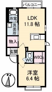 シャーメゾン和田 202号室 間取り