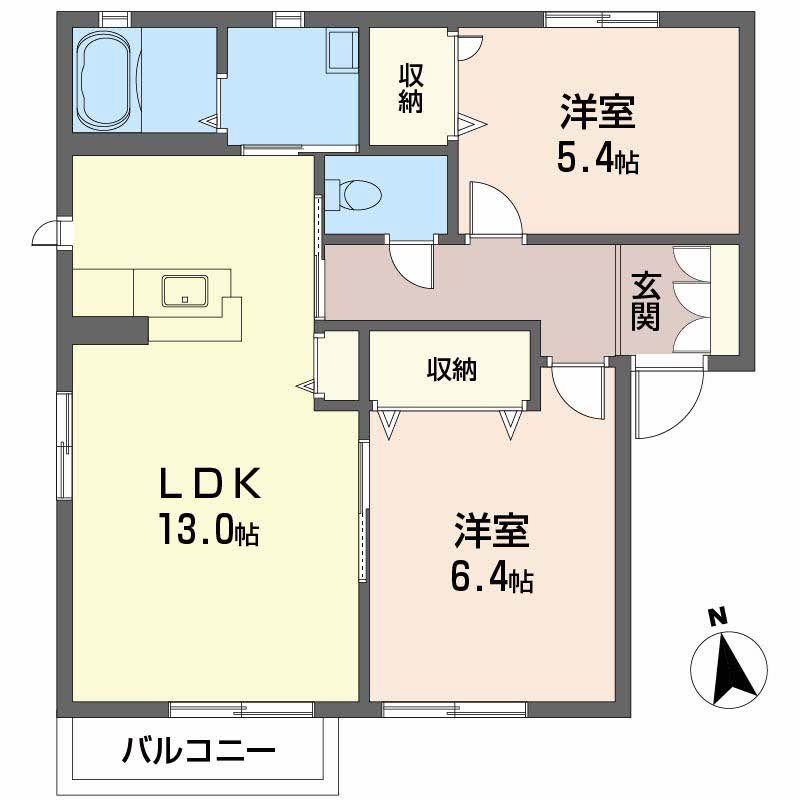 シャーメゾンManabe 201号室 間取り