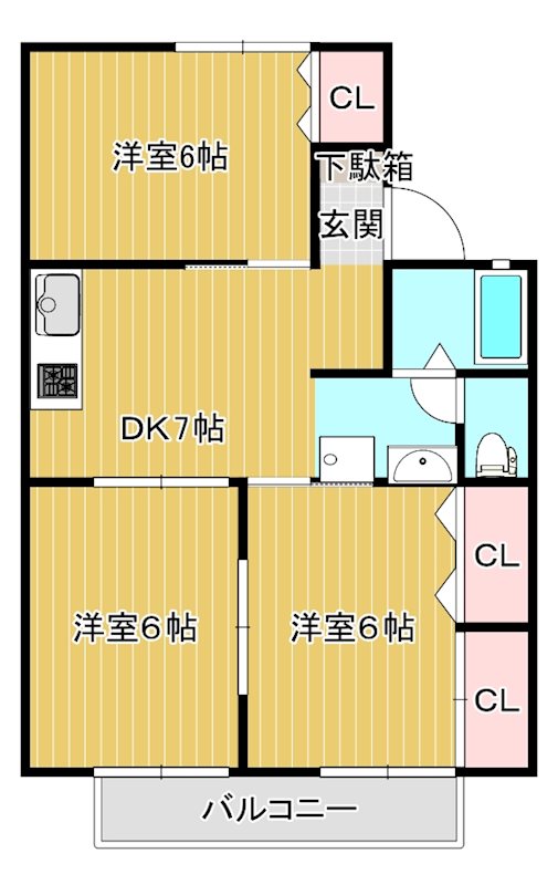 ガーデンハイツ B-201号室 間取り