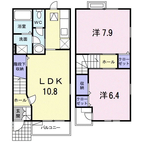 カーサ・セレノ　Ｎ 105号室 間取り