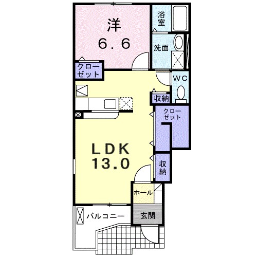 ファスタージュ　Ⅱ 101号室 間取り