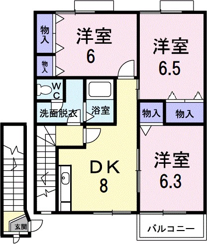エモーション－２１ 202号室 間取り