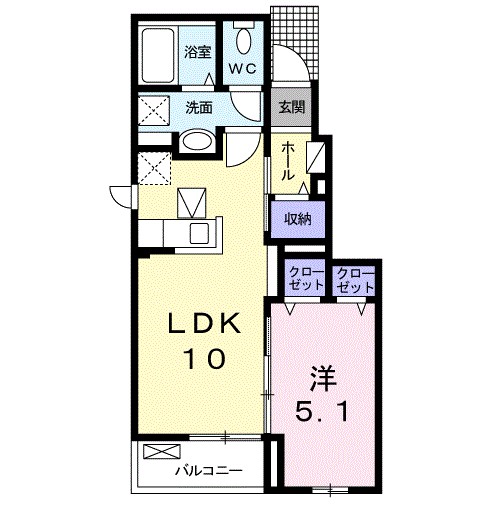 ヴィラ・アインツ 103号室 間取り