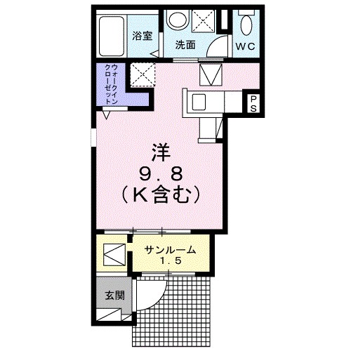 ブライト・レジデンス　Ⅰ 101号室 間取り