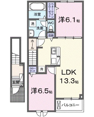 ソレイユ　リック 205号室 間取り