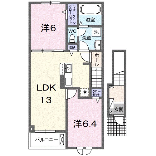 カルムⅣ 202号室 間取り