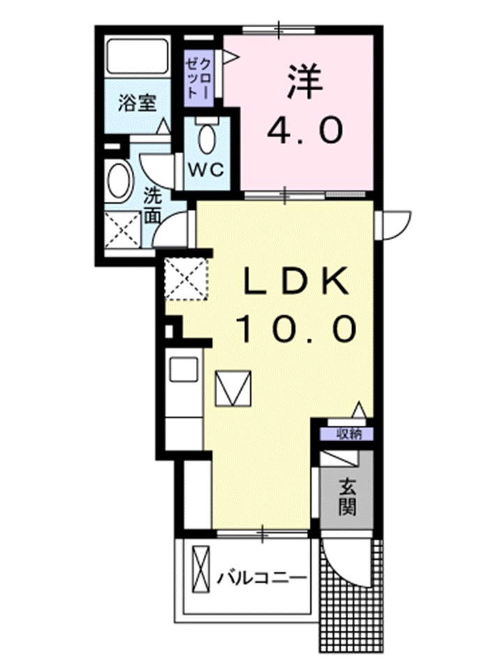 ユヌ・ブリーズ 103号室 間取り