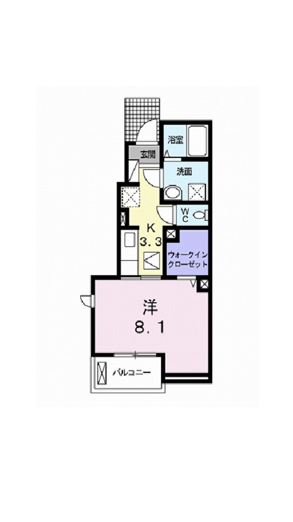 ジェンティーレ　クワバラ 103号室 間取り