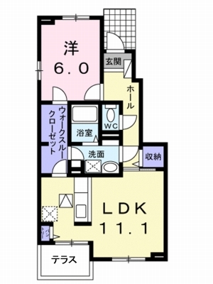ピュール・ソレイユⅡ 103号室 間取り