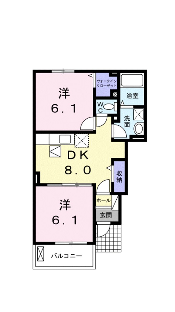 リアン 102号室 間取り