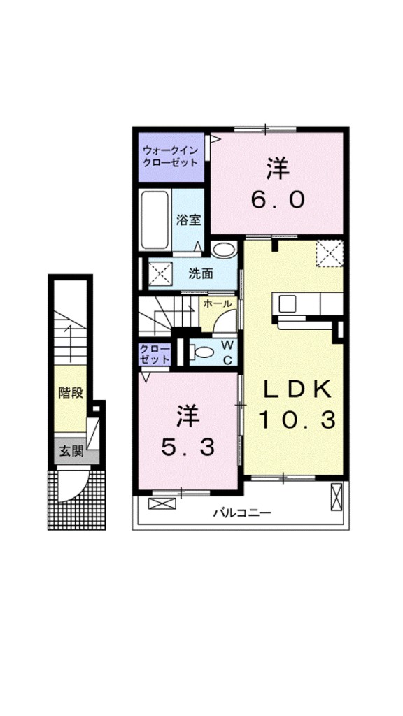 トロイガーデンⅢ 203号室 間取り