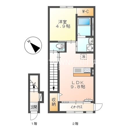 エンターレ妻鳥 205号室 間取り