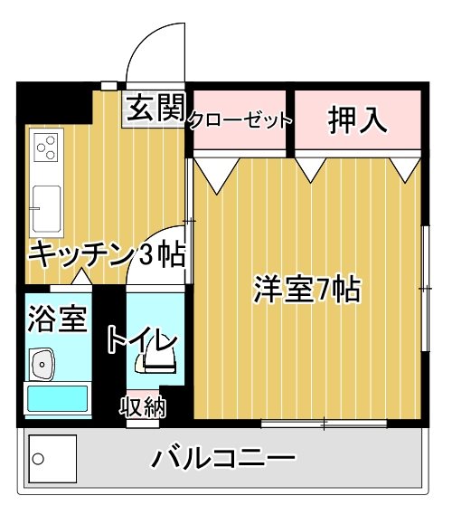 メゾンセイントマロー 302号室 間取り