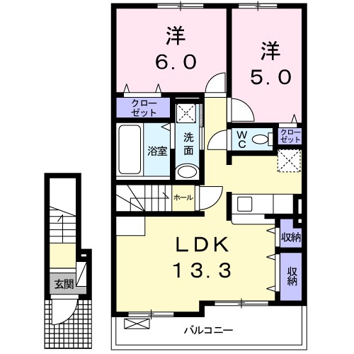 エターニティーＢ 203号室 間取り