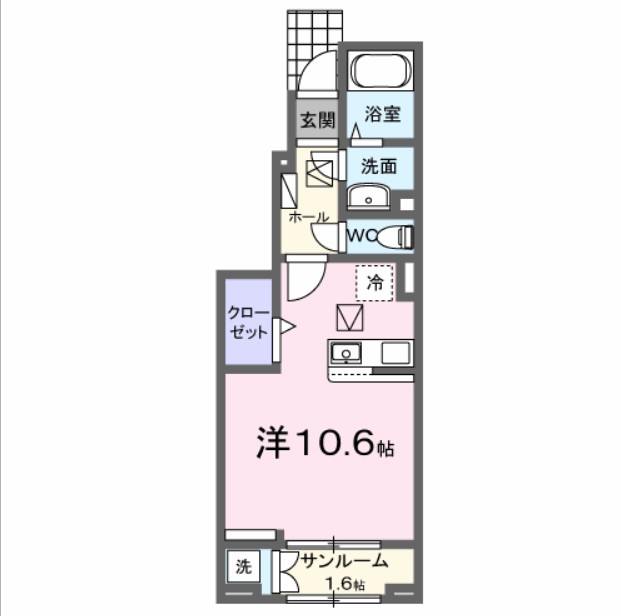 アルストロメリア 102号室 間取り