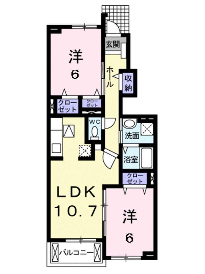ラ・トゥール・フェリシア 102号室 間取り
