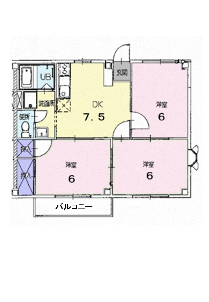 ドミールパル 201号室 間取り