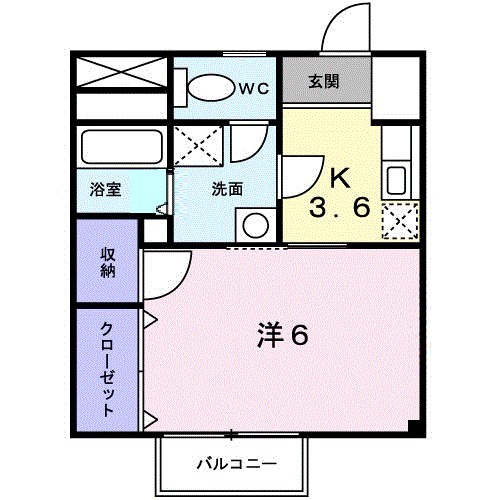 イースト・バード 203号室 間取り